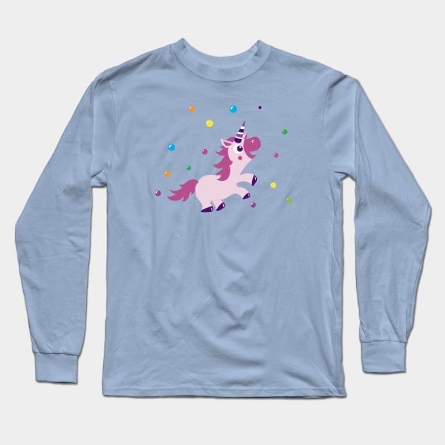 Unicorn Pony Long Sleeve T-Shirt by katelein